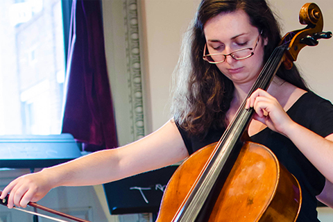 Student participating in an Alexander Technique session