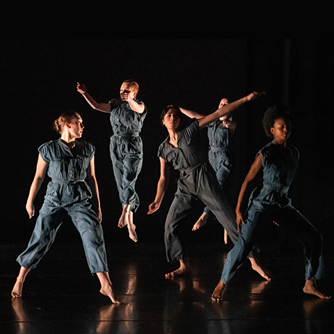 Five dance students posing