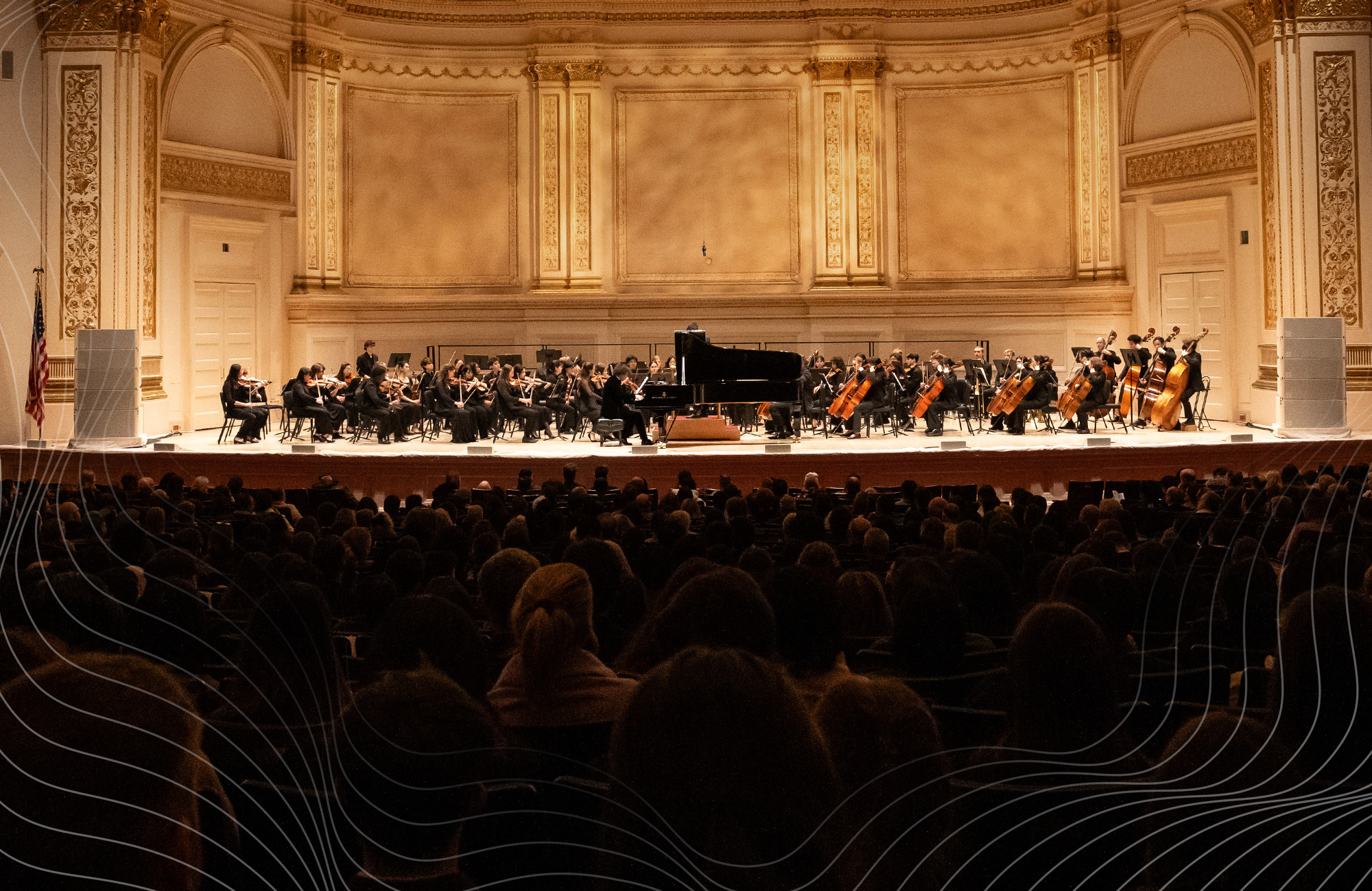 Boston Conservatory Orchestra students performing on Carnegie Hall